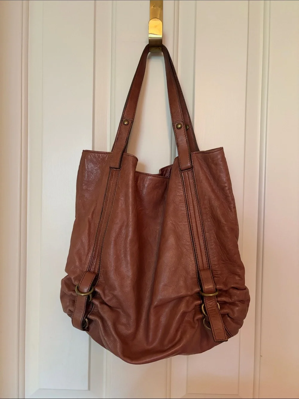 Kooba Rustic Brown Leather Hobo Bag